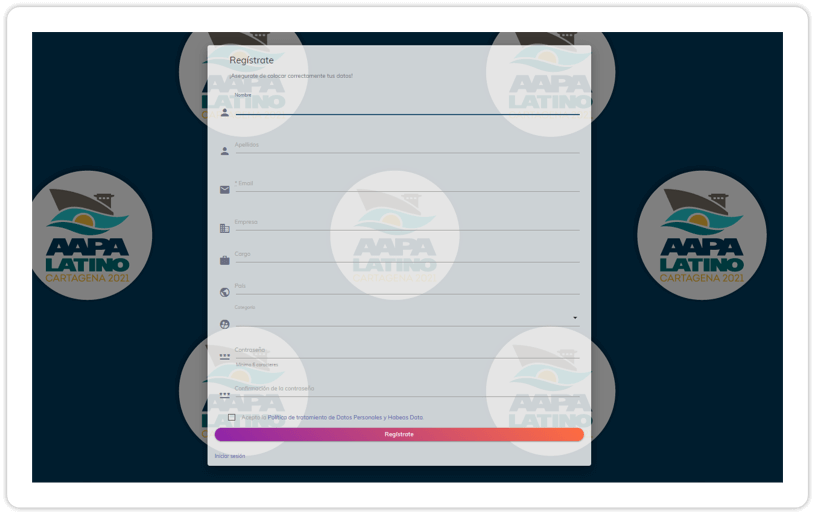 Sistema de pre registro de asistentes para eventos Sistema de pre registro de asistentes para eventos